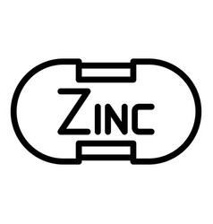 Zinc Capsule Icon Outline Iron Element