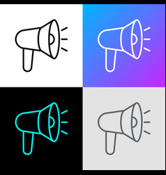 Advertising Thin Line Icon Megaphone