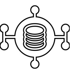 Complexity Massive Big Data Outline Icon Line Art