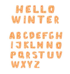 Alphabet From Gingerbread Cookie Isolated