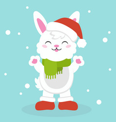 Cartoon Character Christmas Rabbit Colorful