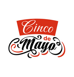 Cinco De Mayo Label Isolated On White Background