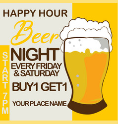 Happy Hour Beer Party Poster Flyer Design