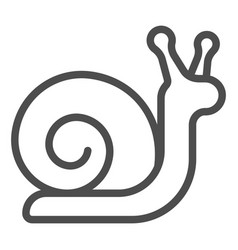 Snail With Spiral Shell Line Icon Animal Hospital