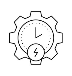 Time Of Energy Saving Line Icon