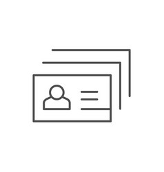 Business Card Line Outline Icon