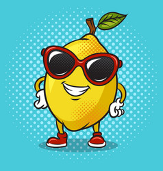 Lemon In Sunglasses Comic Book Pop Art