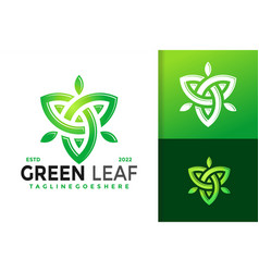 Nature Green Leaf Logo Design Brand Identity