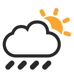 Bad Summer Weather Icon On White Background