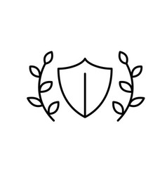 Shield With Laurel Wreath Symbol Of Achievement