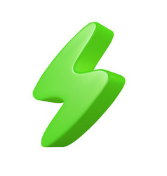 3d Green Lightning Bolt