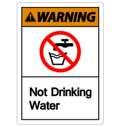 Caution Not Drinking Water Sign