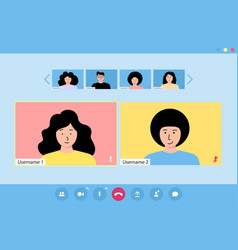 Group Of People Communicate Together Via Video