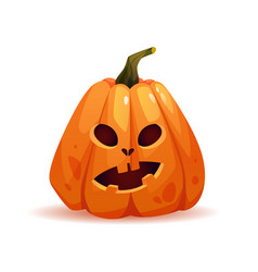 Halloween Pumpkin With Shocked Emotion On Face