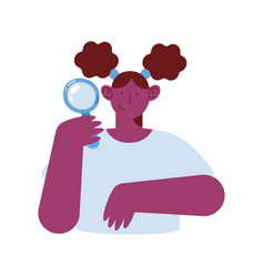 Woman With Magnifying Glass