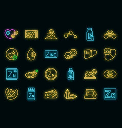 Zinc Icons Set Neon