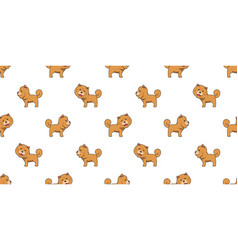 Cartoon Cute Chow Dog Seamless Pattern