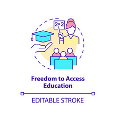 Freedom To Access Education Concept Icon