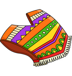 Poncho Cartoon Colored Clipart