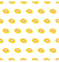 Seamless Pattern Summer Beach Frisbee Background