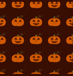 Halloween Pattern Pumpkins On A Dark Background