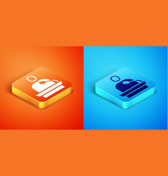 Isometric Gives Lecture Icon Isolated On Orange