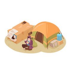 Isometric Homeless Camp