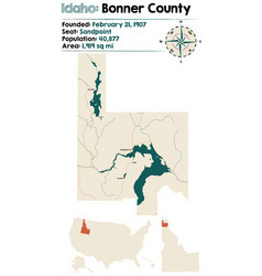 Map Bonner County In Idaho