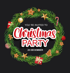 Merry Christmas Party Invitation Card Banner