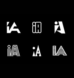 Set Of Letter Ia Logos