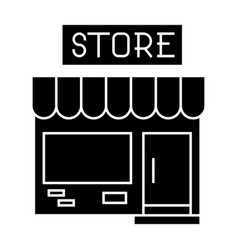 Small Shop Icon Black Sign