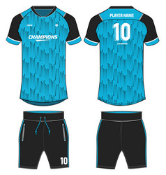 Sports Jersey T Shirt And Shorts Kit Design Flat