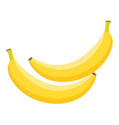 Banana Fruit Icon Cartoon Peel Bunch