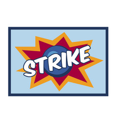 Comic Style Strike Word With Starburst Effect