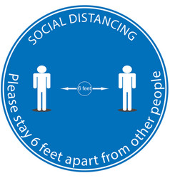 Icon People Concept Social Distancing Stay 6 Feet