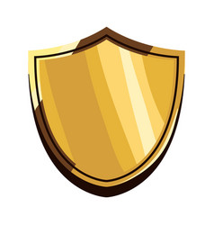 Flat Golden Shield Icon