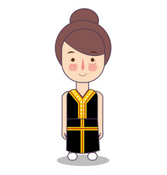 Malaysia Cute Traditional Clothes Fashion Cartoon