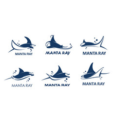 Manta Ray Animal Icons Stingray Or Sting Fish