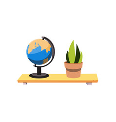 Shelf With Globe For Classroom