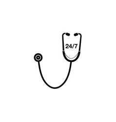 247 Medical Service Icon Flat Style Eps