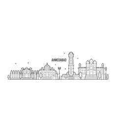 Ahmedabad Skyline Gujarati India City Line