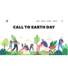 Earth Day Landing Page Template Volunteer