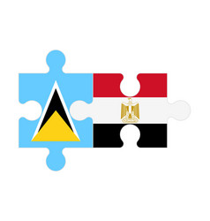 Puzzle Of Flags Of Saint Lucia And Egypt