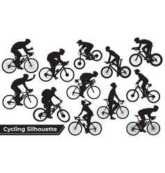 Collection Of Cycling Silhouettes