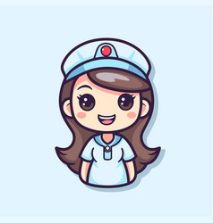 Cute Nurse Girl Cartoon Character Little