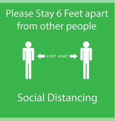 Icon People Concept Social Distancing Stay 6 Feet