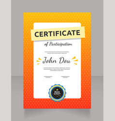 Participation In Conference Certificate Design