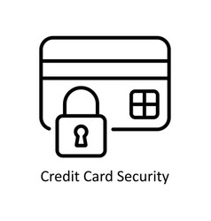 Credit Card Security Outline Icon Design