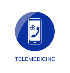 Telemedicine Button Icon Online Medical