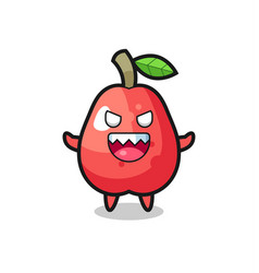 Evil Water Apple Mascot Character